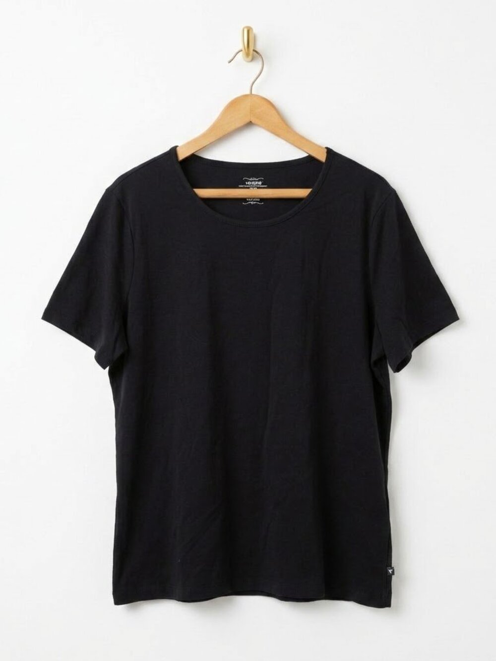 Venezia Black T-Shirt Short Sleeve Size 18/20 NWT Basic Capsule Staple 3X